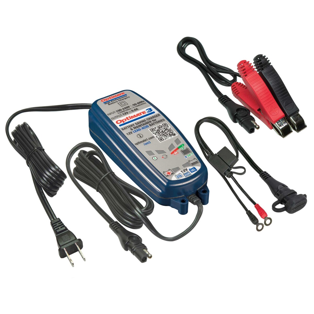 OptiMate 3 (EN) - The most trusted motorcycle battery saving charger. 